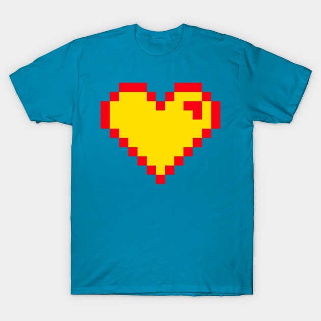 SUPER PIXEL HEART T-Shirt by Dellan